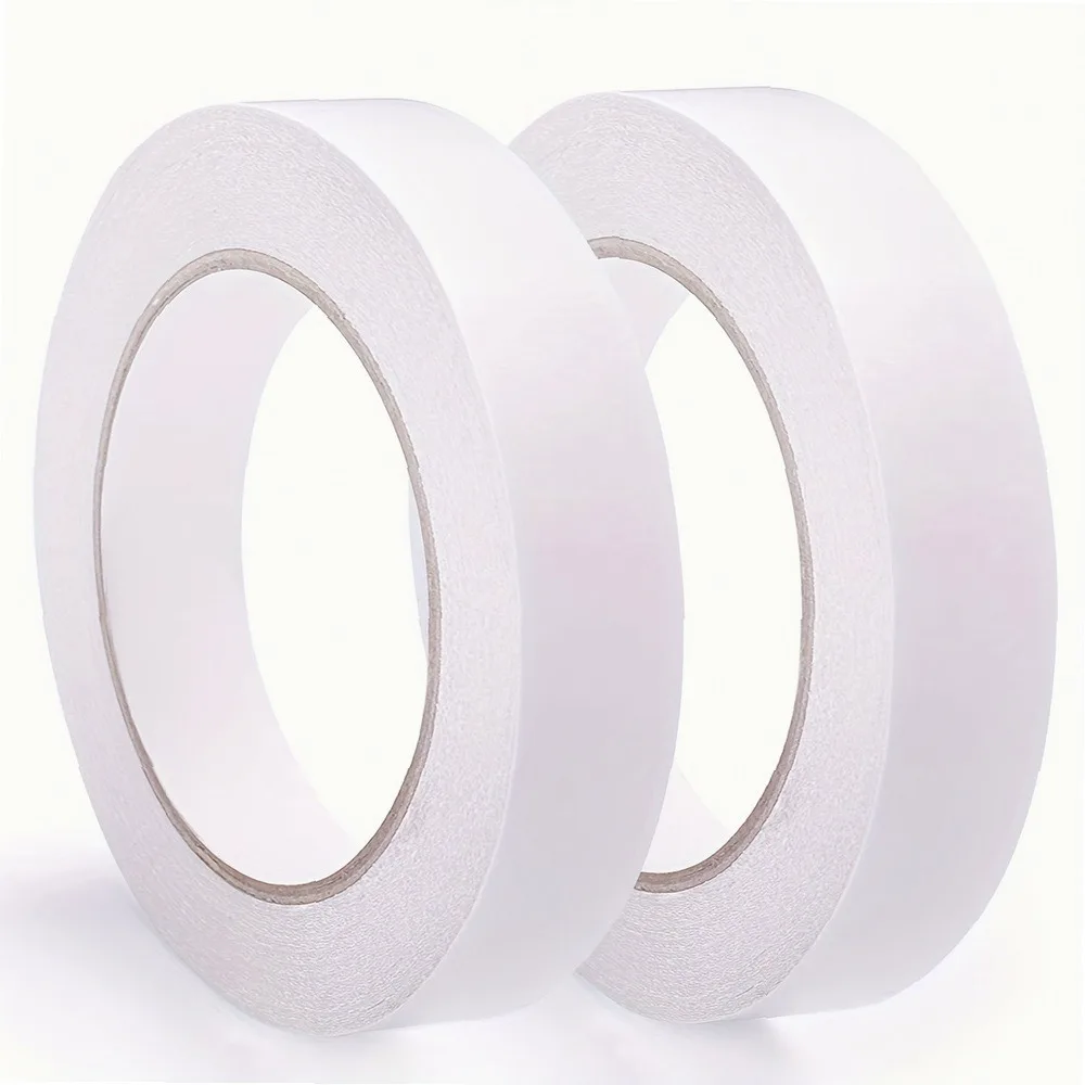 2 Rolls White Double Sided Tape for Card Making Scrapbooking, Office & School Supplies, Strong Adhesive Craft Tape