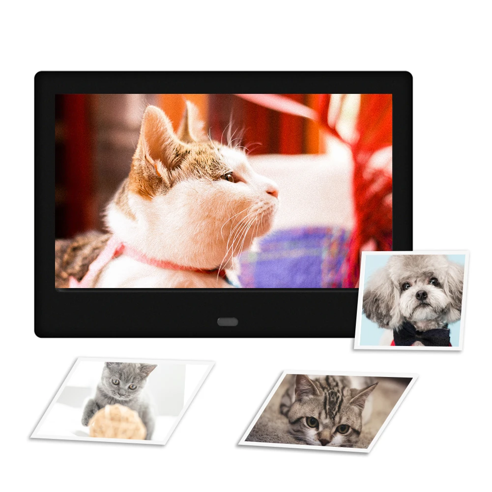 7 inch LED Digital Photo Frame Electronic Picture 16:9 Display Screen Frame MP3 MP4 Movie Player Bandable 1G-16G memory