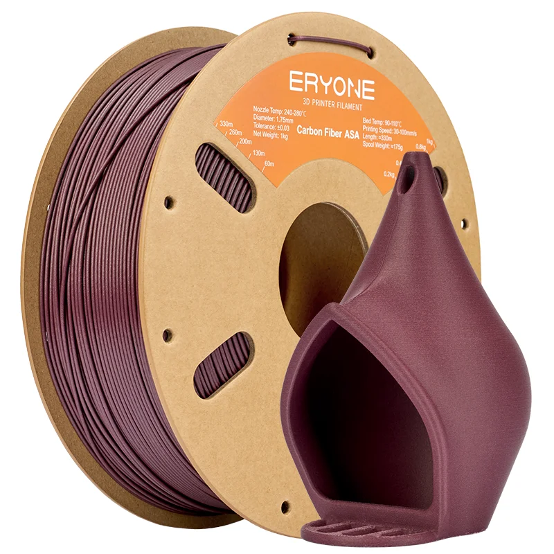 ERYONE ASA koolstofvezel 1/3/5/10KG premium filament 1,75 mm 3D-print, veelkleurig beschikbaar,asa koolstofvezel grote verkoop, 1KG / spoel