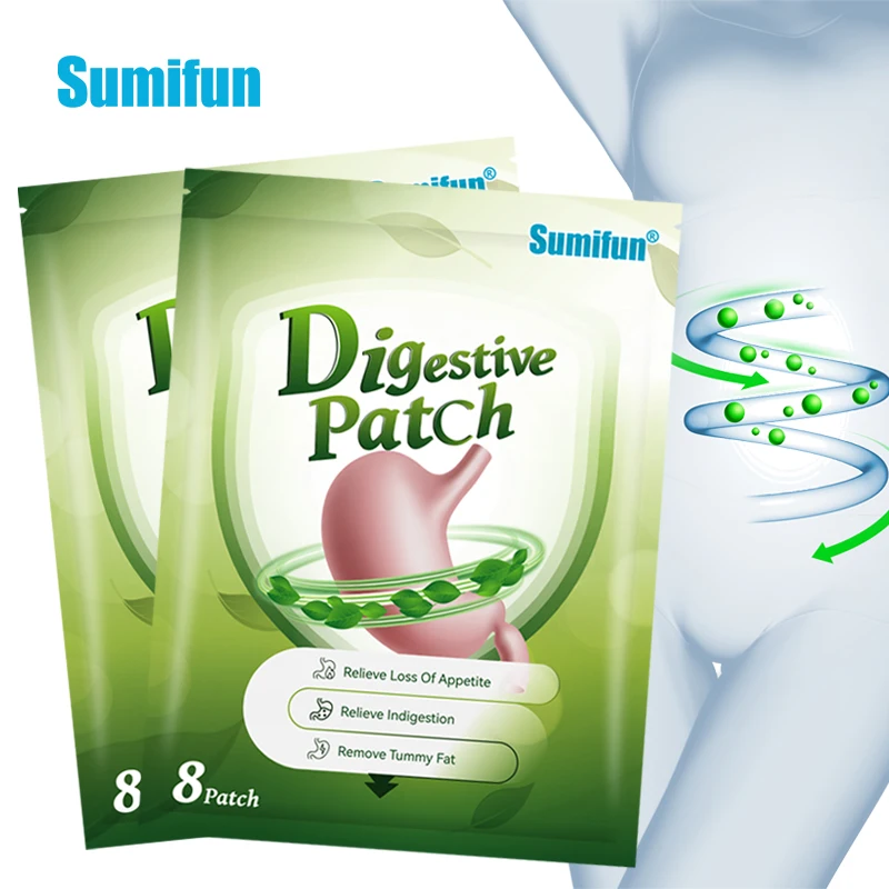 Sumifun 8pcs Stomach Pain Relief Stomachache Patch Gastritis Treatment Gastrointestinal Digestive System Problems Care Plaster