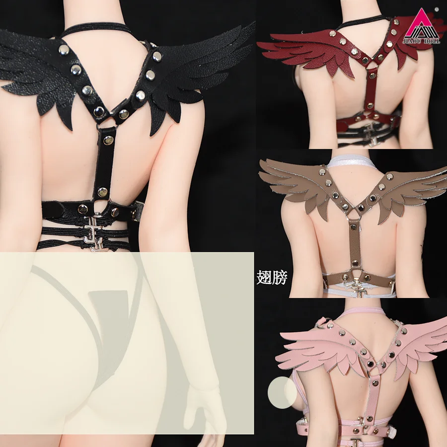 

Customized 1/6 Women Adjustable Leather Wing Back Hanging Clothes Accessories Model Fit 12'' Female Soldier Action Figure Body