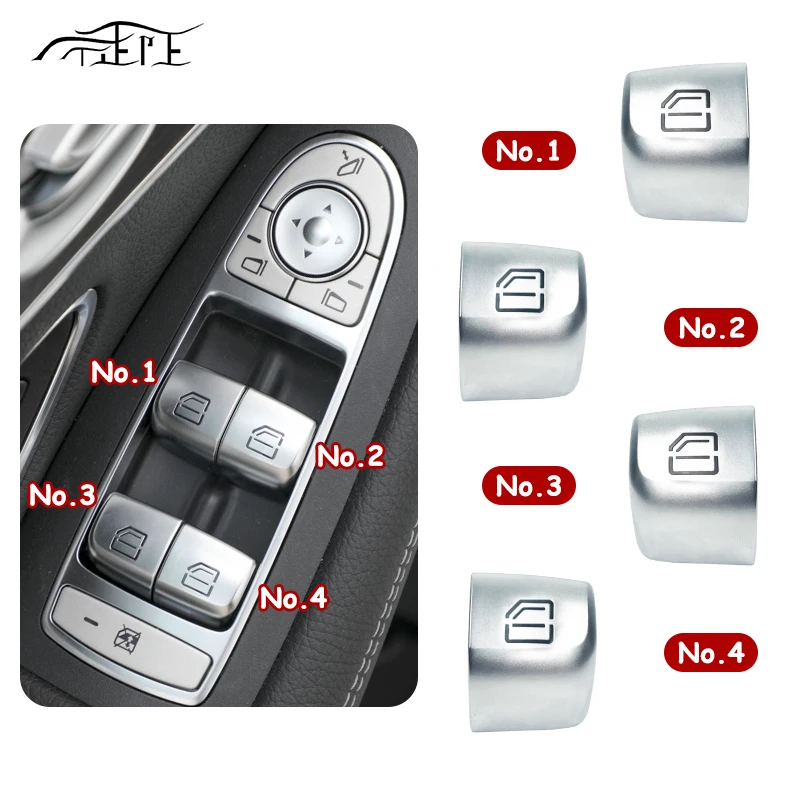 Window Switch Repair Button Caps Cover Door Window Glass Lift Control For Mercedes Benz E C GLC Class Coupe W205 W253 W213 E300