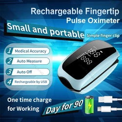 デジタルLEDディスプレイ付きの充電式医療用oximeter,指先パルスオキシメータ,ストラップ,血中酸素飽和度モニター