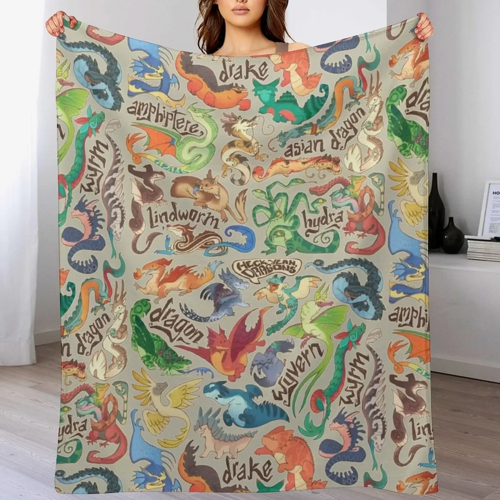 

Mini dragon compendium Throw Blanket cosplay anime Thermal Thermals For Travel Baby Blankets