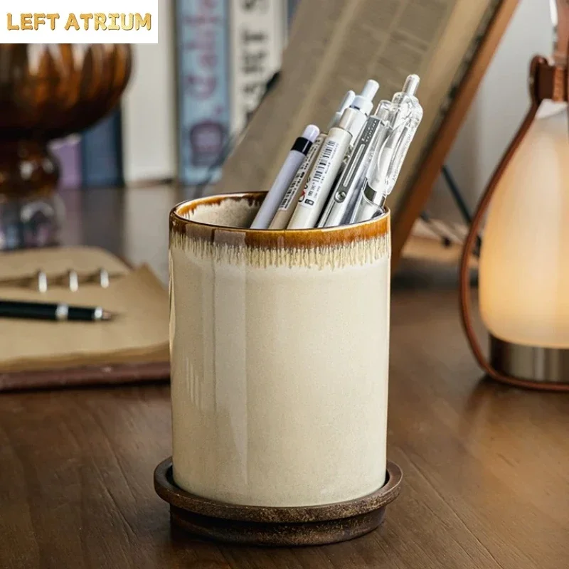 Drainage Ceramic Chopstick Holder Kitchen Cutlery Spoon Storage Container Kitchen Organizer Household Gadgets
