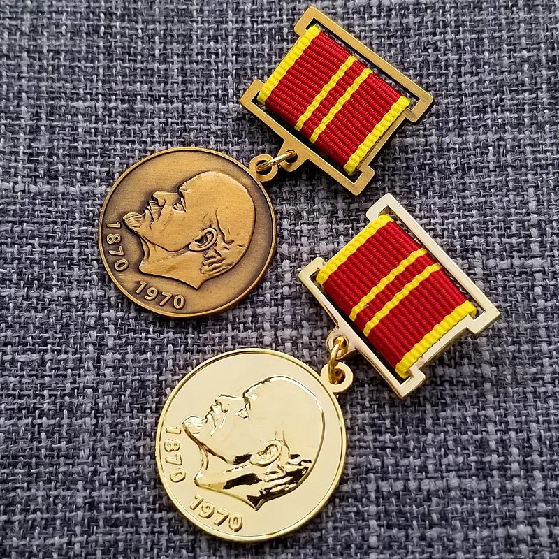 Lenin Ribbon Badge Vintage Medal Decoration Craft Gift