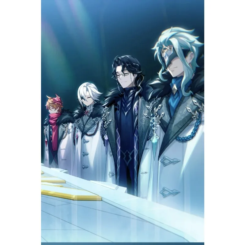 Game Genshin Impact Fatui Cosplay Costume Doctor Arlecchino The Captain Tartaglia Marionette Pulcinella Columbina Cosplay Cloak