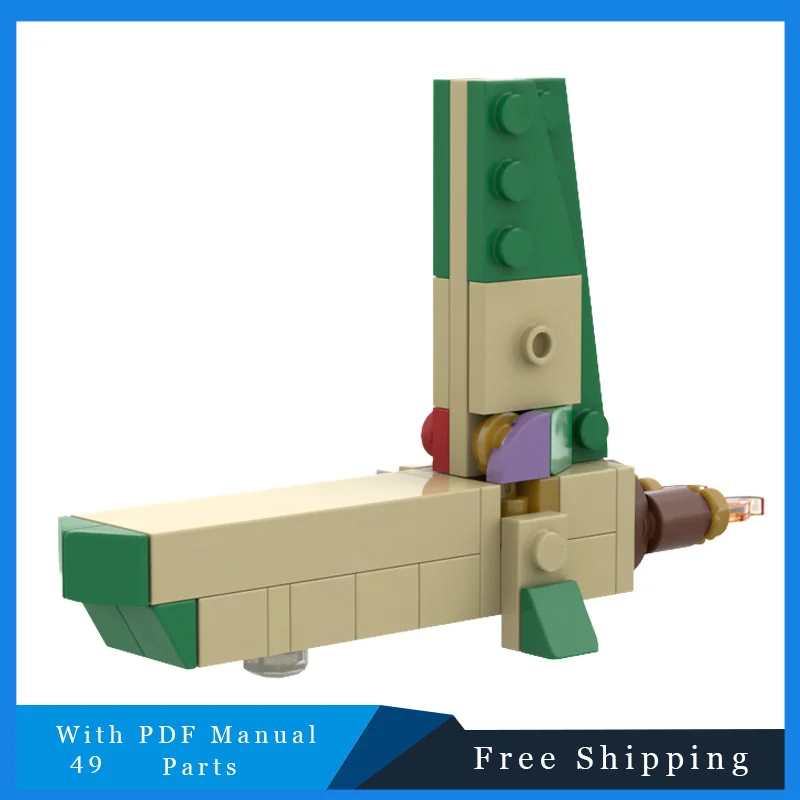 49 Parts Star Battle Series Mini Mantis Type Spaceship Creative Bricks Building Blocks Model For Kids DIY Assembly Birthday Gift