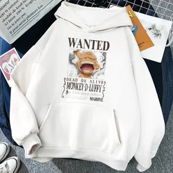 Japanese Anime 90s Graphic Sweatshirt Manga One Piece Gear 5 Hoodie Women Funny Loose Fleece Cartoon Luffy Ullzang Sweatshirts