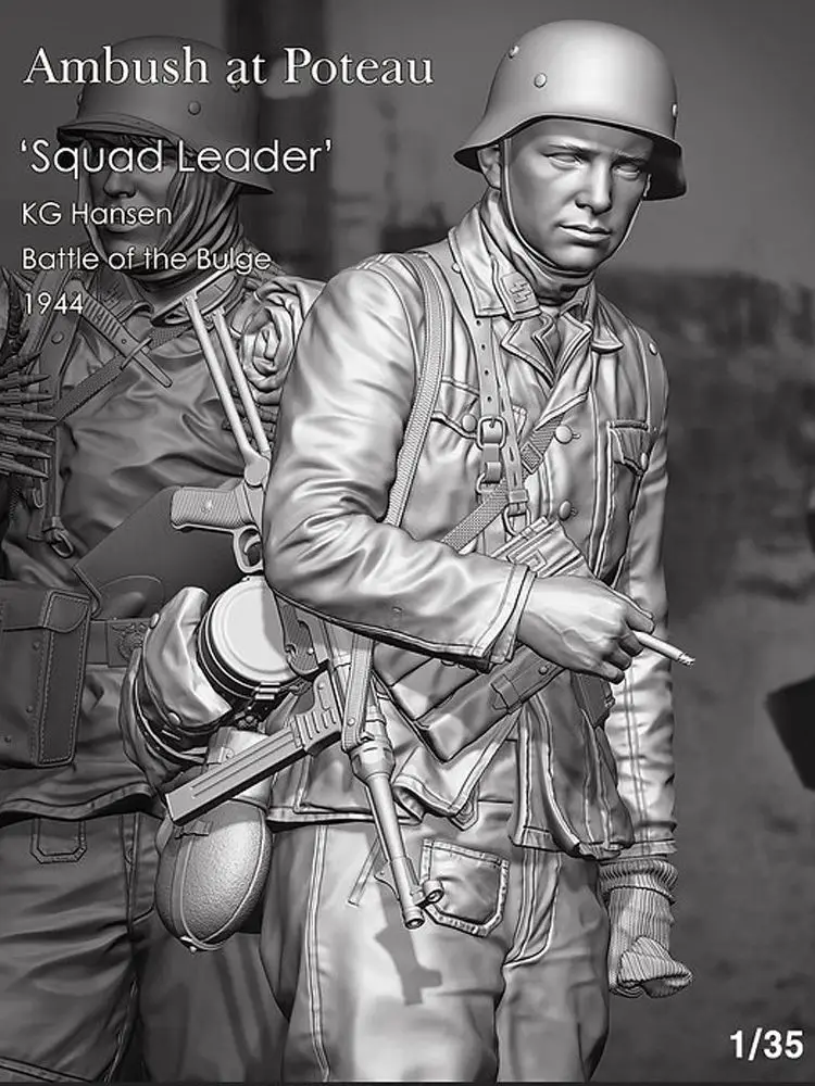 1/35 Ambush au Poteau 'Squad Leader' KG Hansen, figurine modèle en résine soldat, thèmes militaires, kit non assemblé et non peint