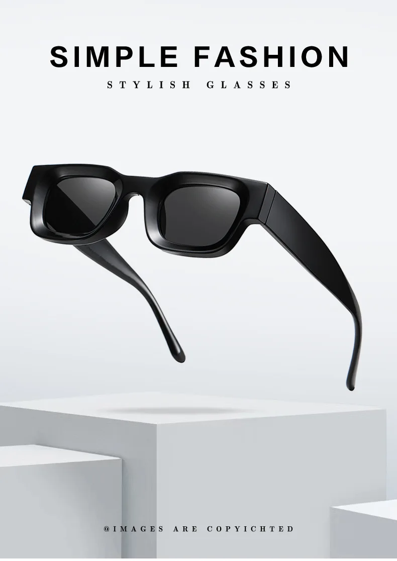 KOCOLIOR Neue Retro Kleine Quadratische Brillenfassung Anti-Blaulicht Photochrome Lesebrille für Männer und Frauen Vollrandbrille – Detail 3