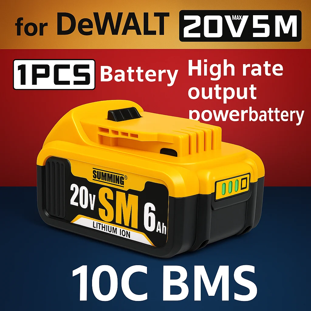

Original Battery 20V/60V 6Ah 9Ah MAX FlexVolt for DeWALT DCB606 DCB205 DCB206 DCB209 DCB182 Power Tool with Charger