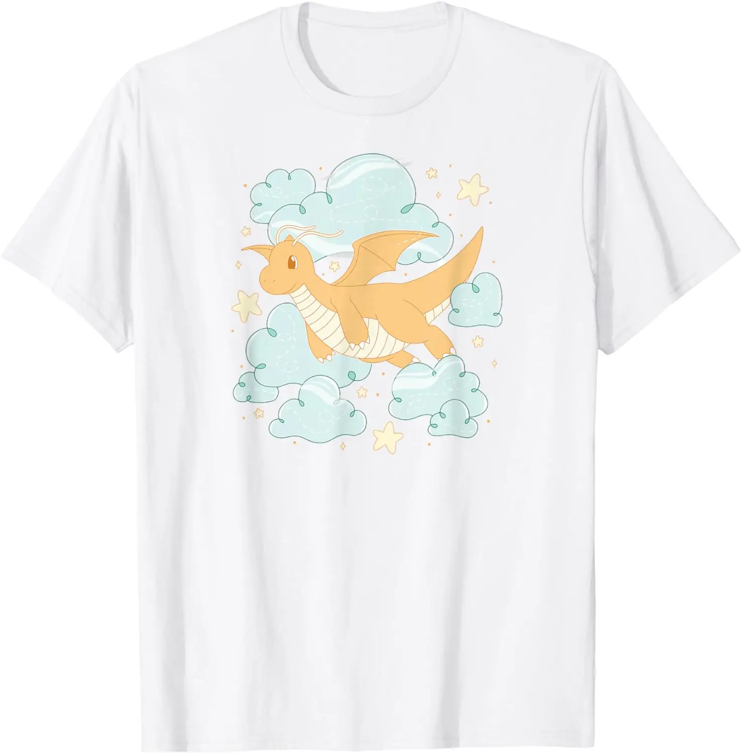 Pokémon - Celestial Pastel Dragonite Clouds White T-Shirt S-6XL