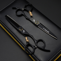 Nepurlson Gold Tiger Hair Scissors 6 Inch Professional Hairdressing Scissors Thinning Barber Scissor Set Hair Cutting Scissors