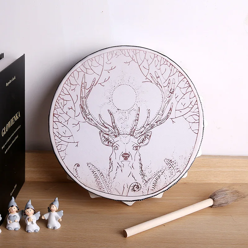 Tree of Life Shaman Drum Siberian Drum Handmade Decorative Craft Jewelry Home Spirit Ceremony Tabletop Display Accessories