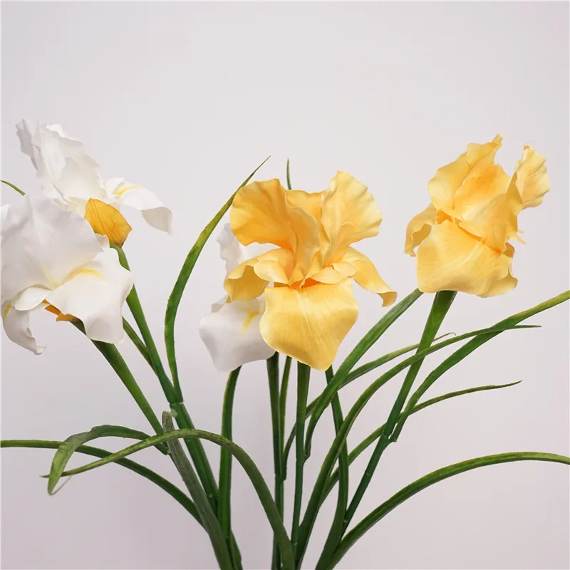 4er Pack simulierter Alice Drachen künstlicher Blumen schwanz Hochzeits saal Blumen dekoration künstliche Blume Wohnkultur Iris Orchidee – Detail 1