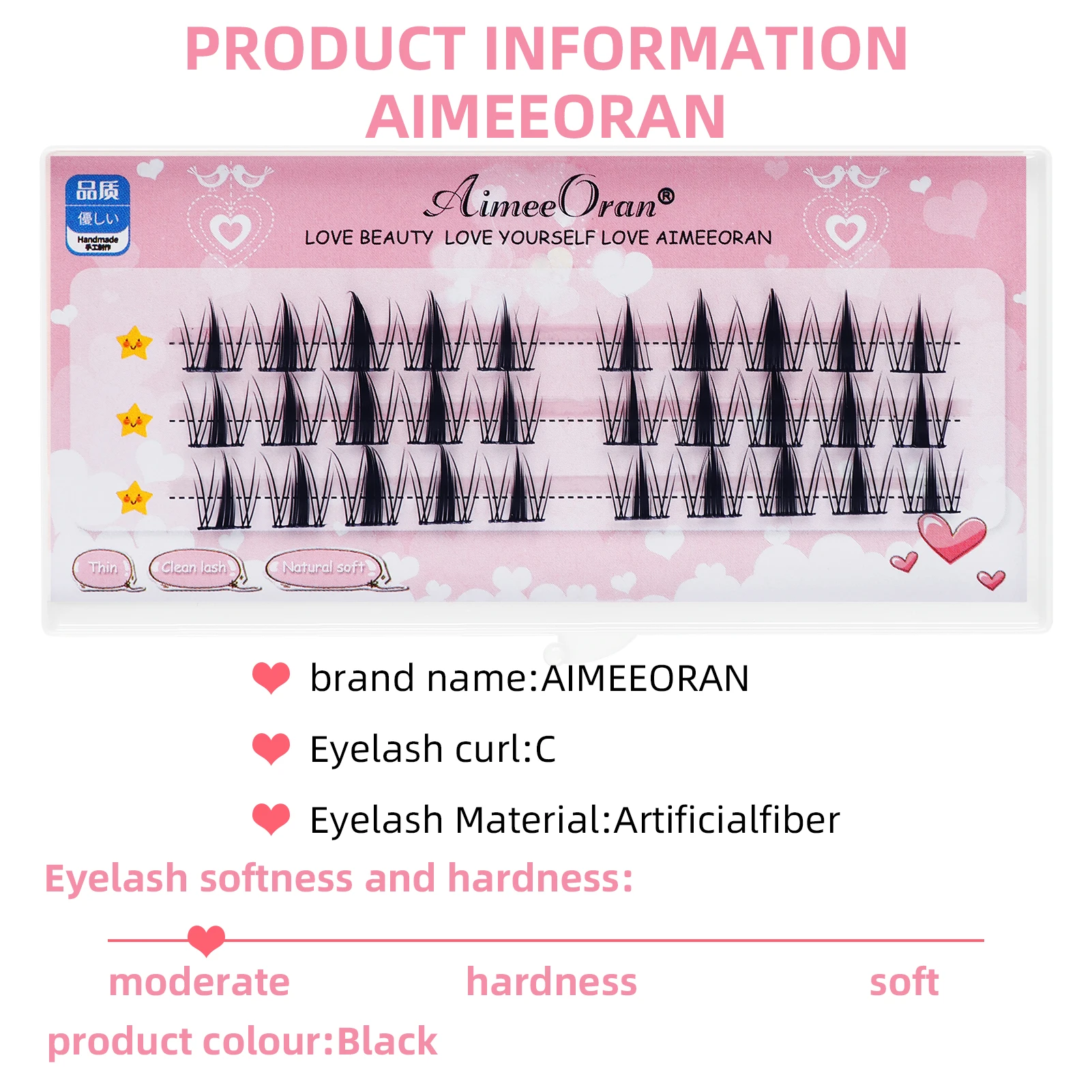 5-pair Manga Eye A Shaped False Eyelashes Wet Lashes Thick Manhua Spiked Eyelashes Naturally Soft Douyin Makeup Lash Extension