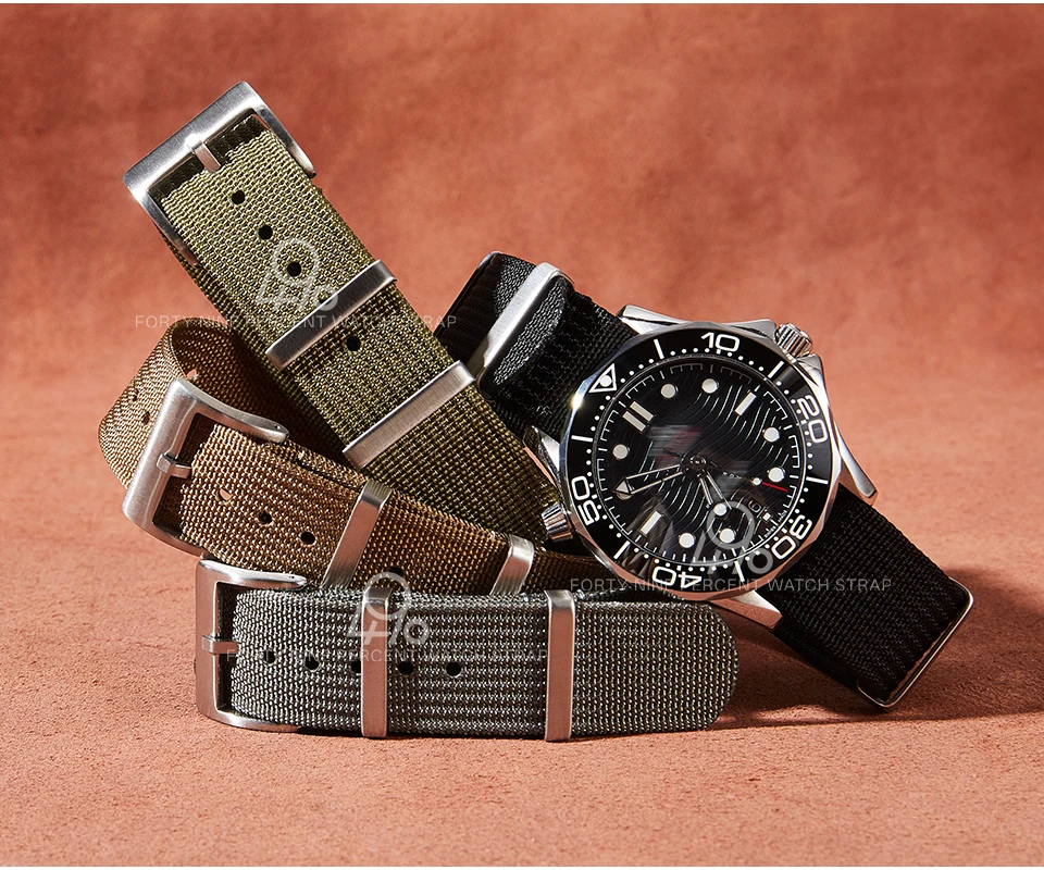 Hochwertiges Uhrenarmband aus Stoff, 18/19/20 mm, gewebtes Nylon-Uhrenband, 21/22/24 mm, einteiliges, gewebtes Uhrenarmband für Omega und Seiko. – Detail 4