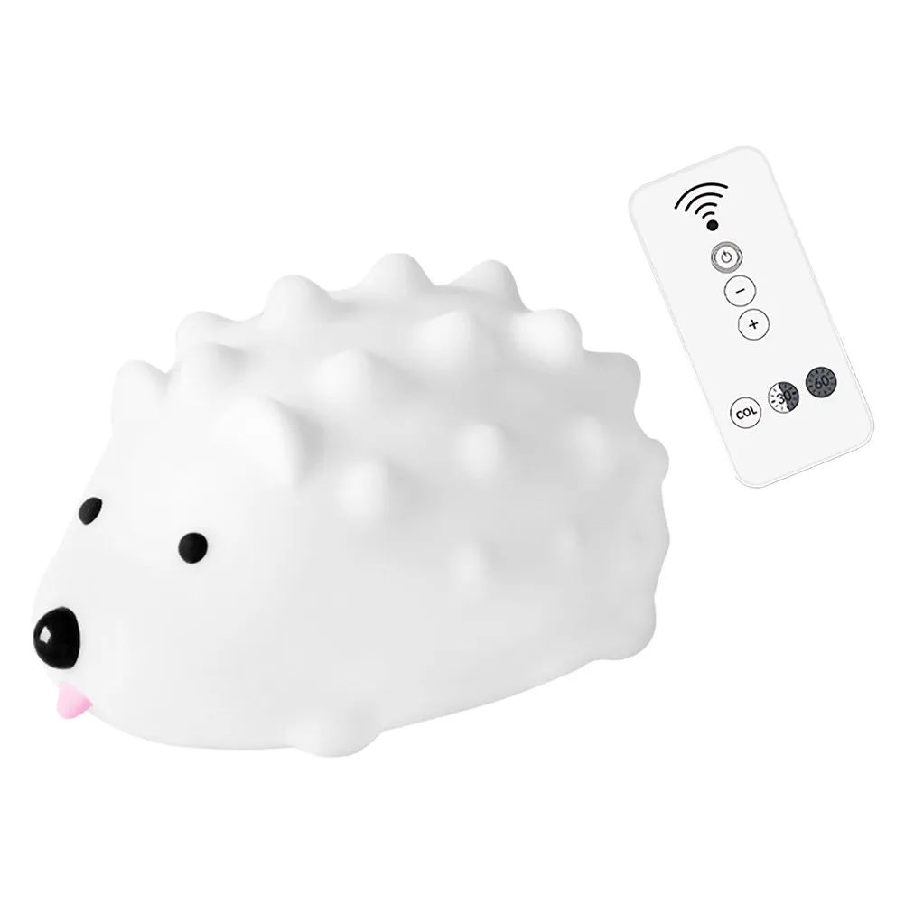 

Милый ночник-ежик, перезаряжаемая USB-лампа для стола, портативный светильник с мягким прикосновением для спальни, кофейни, декоративный