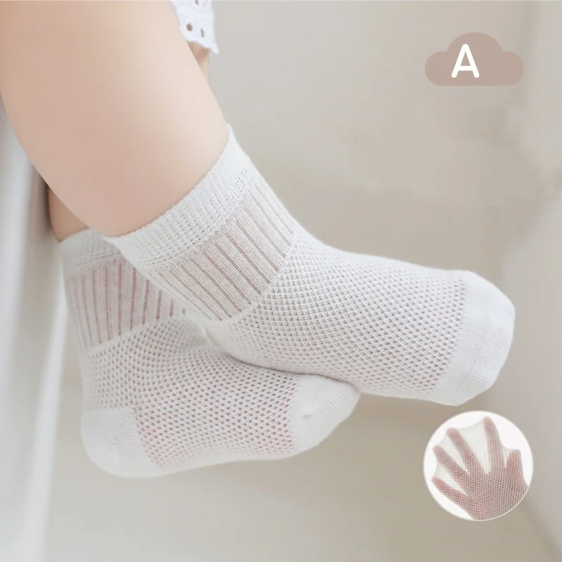 4Pairs/lot Summer Newborn Baby Socks For Girls Boys 0-5Years Old Cotton Mesh Thin Infant Boy Girl Soft Toddler Sock Accessories