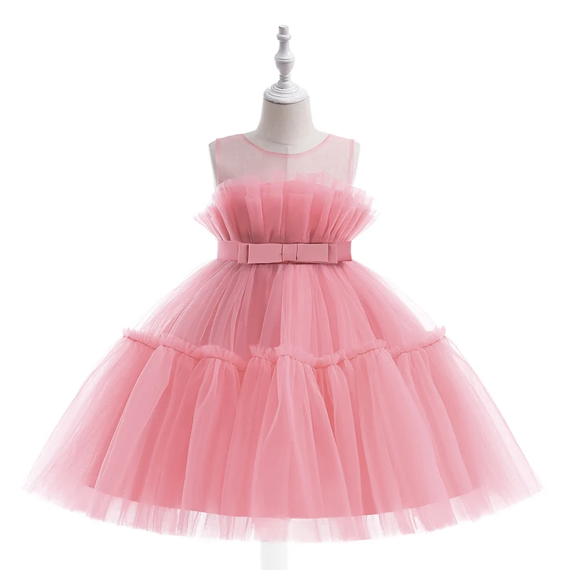 Kids Fluffy Princess Party Dress For Girls Children Costume Tulle Birthday Wedding Prom Gown Elegant Girl Formal Evening Dresses