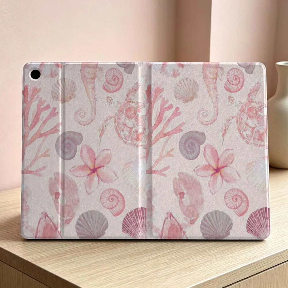 

Pink starfish turtle pattern Soft For Samsung Galaxy Tab S11 S10 S9 S8 S7 S6 A11 A9 A8 A7 Ultra Lite FE Plus Inch Tablet Case