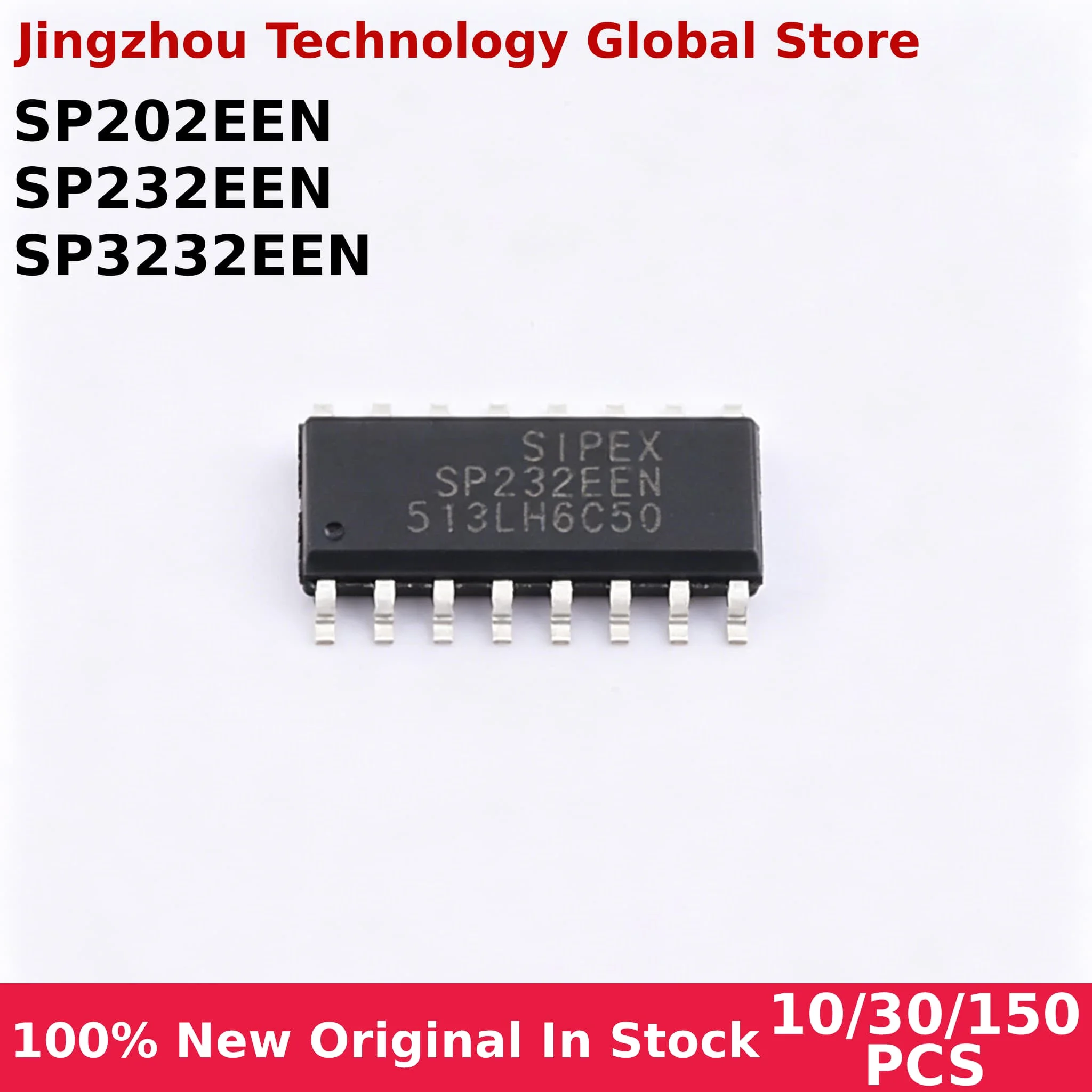 100% New 10/30/150PCS SP3232EEN SP3232 SP202EEN SP232EEN SP202 SP232 SOP-16 RS-232 In Stock Wholesale