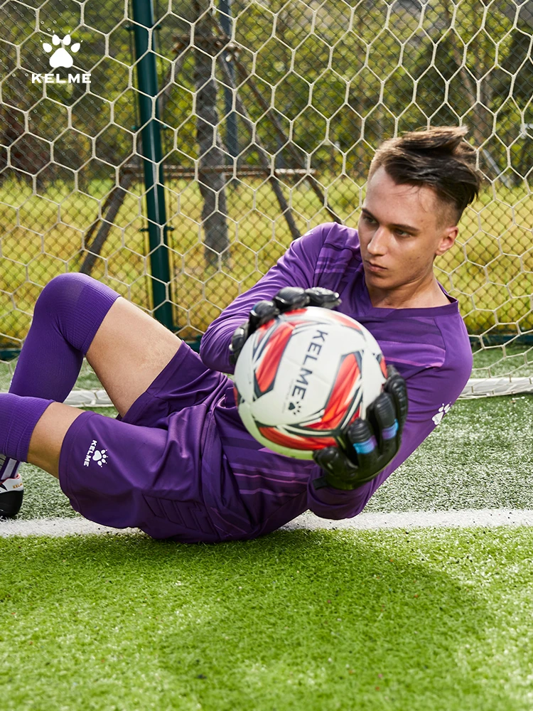 Kelme Custom Long Sleeve Goalkeeper Set Long Sleeve Football Equipment Adult Protective Clothing Training Clothing