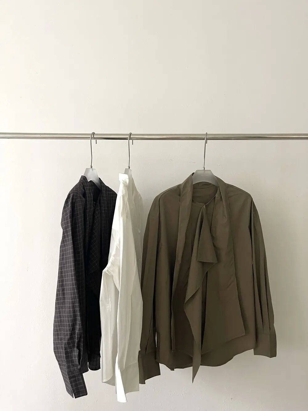 BJTZ Lose Fit Reine Farbe Rüschen Kragen Hemd Für Frauen 2025, Frühling Herbst Neue Vielseitige Vintage Casual Weibliche Bluse Top