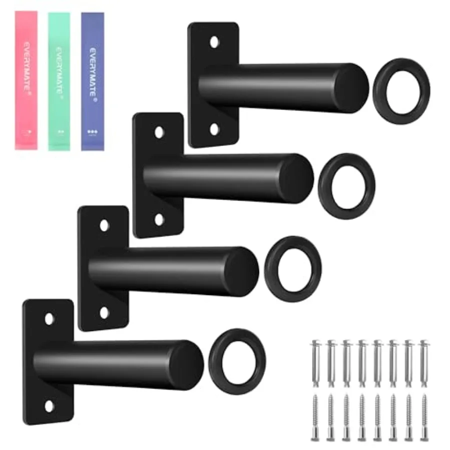 

Настенная стойка EVERYMATE для грузовых дисков (бамперных плит) из стали, черная отделка, выдерживает до 150 кг, экономия пространства, для дома