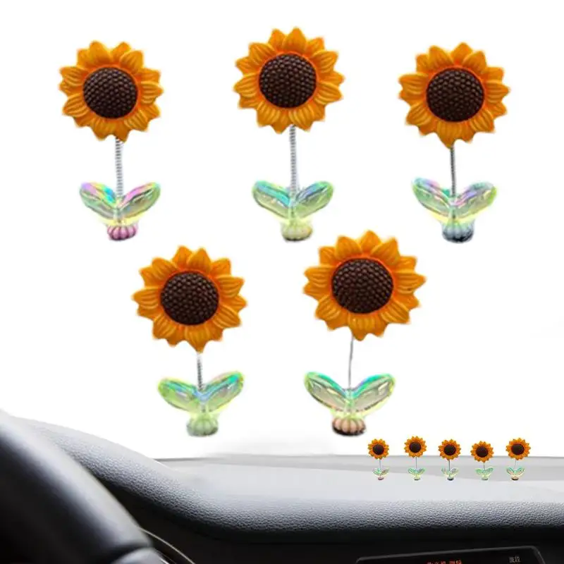 Solar Dancing Flowers Vibrant Eye Catching Dancing Ornaments Windowsill Car Decorations Nature Themed Kids Holiday car Ornaments