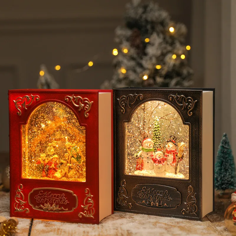 Christmas tree snowflake crystal ball music box children girl girl music box snow ornament birthday gift