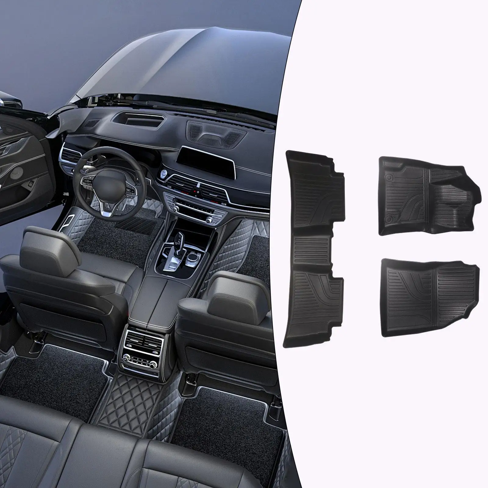 

3-х шт. автомобильные коврики, аксессуар, водонепроницаемый, легко чистящийся ковер, легко чистится