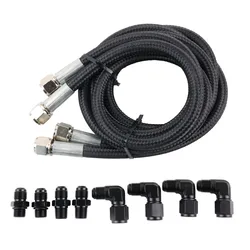 4L60E 4L65E Black Braided Automatic Transmission Cooler Hose Line Fitting For GM 4L60E 4L65E