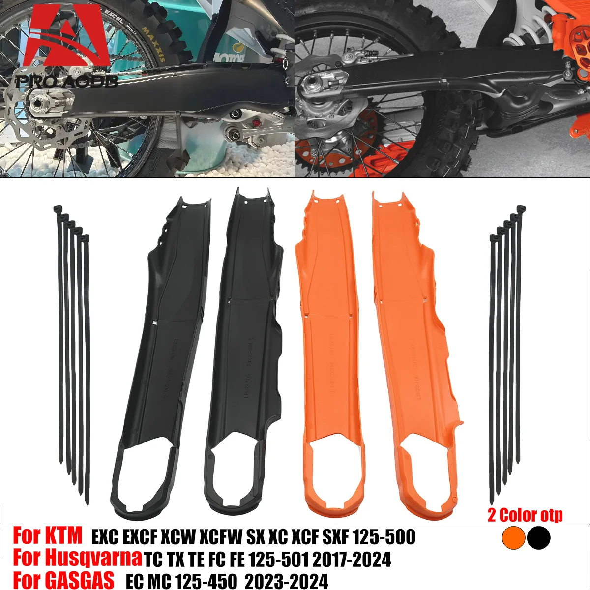 

NEW 2024 Motorcycle Premium Swing Arm Protector Cover For KTM EXC EXCF XCW XCFW XC XCF SX SXF 125 250 300 350 450 etc