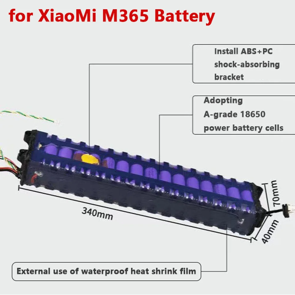 

10S3P 36V 7.8Ah OEM Battery for Xiaomi M356 Scooter | IPX5 Waterproof | Bluetooth Enabled | High-Quality