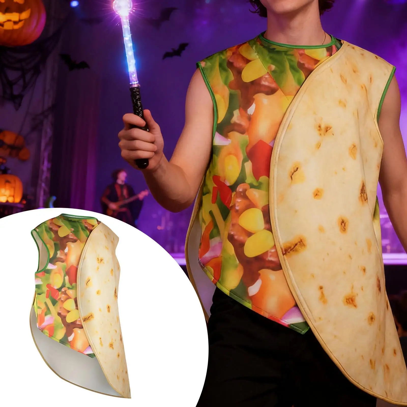 

Костюм бурритоса, новинка, удобный забавный костюм еды для мужчин и женщин, реквизит для вечеринки, наряд для карнавала, вечеринки, Рождества, Хэллоуина