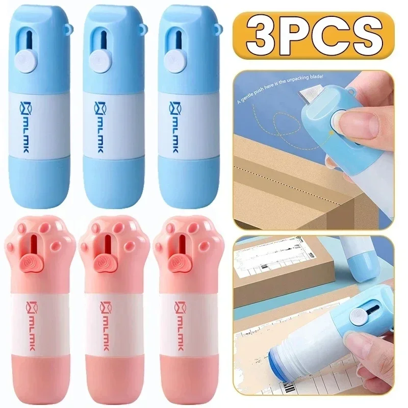 

2 In 1 Thermal Paper Correction Fluid with Unboxing Knife Durable Thermal Paper Data Identity Protection Fluid Eraser Box Opener