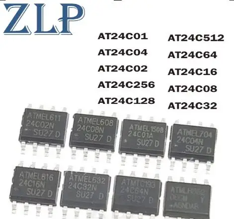 diy electronic kit AT24C01 AT24C02 AT24C04 AT24C08 AT24C16 AT24C32 AT24C64 AT24C128 SOP-8 IC NEW