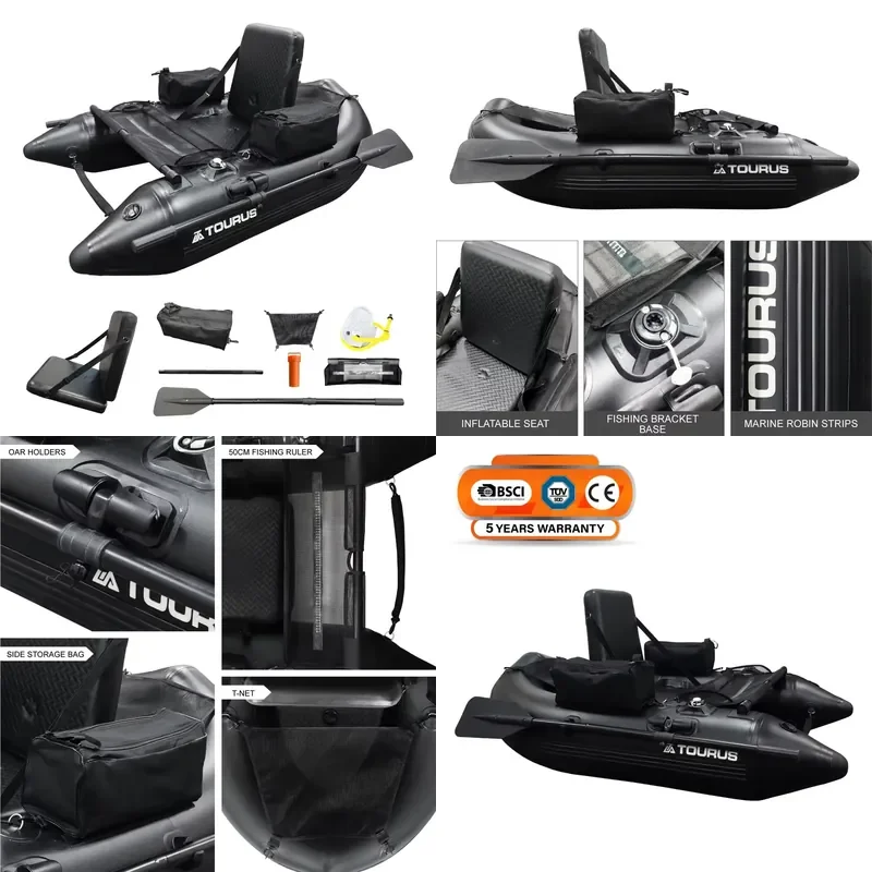 Recommended Products Accept Made in China Pvc Plastic Belly Boat Inflatable Float Tube 170cm Fish Boats for Sale