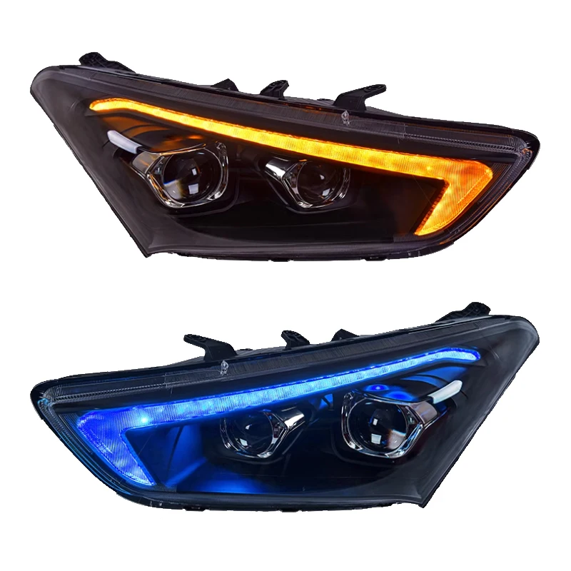 2 Pieces LED Headlights for  MISTRA 2017-2019 Auto Parts Front Lamp Upgrade DRL 6000k Color Temperature New Condition
