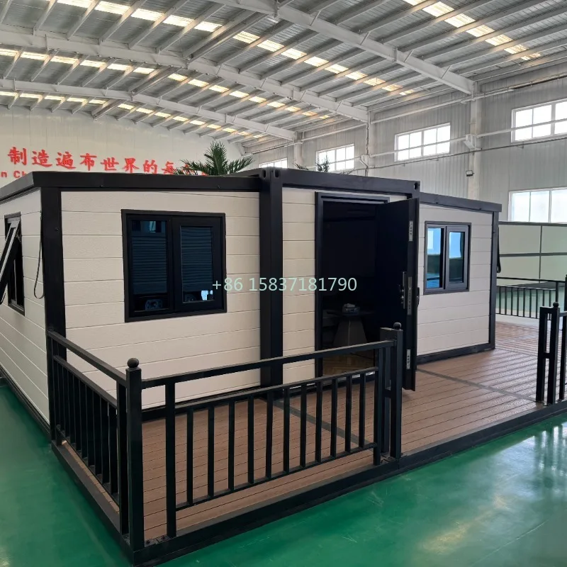 

Double Wing Container House Prefabricated Expandable Mobile Tiny Home Folding Prefab Easy Assembly Villa for Office Building Use