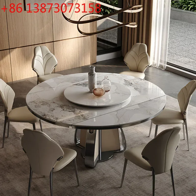 Rotate Round Home Dining Table Sedentary Luxury Desk Dining Table Kitchen Coffee Mesa Extensible Comedor Mid Century Furniture
