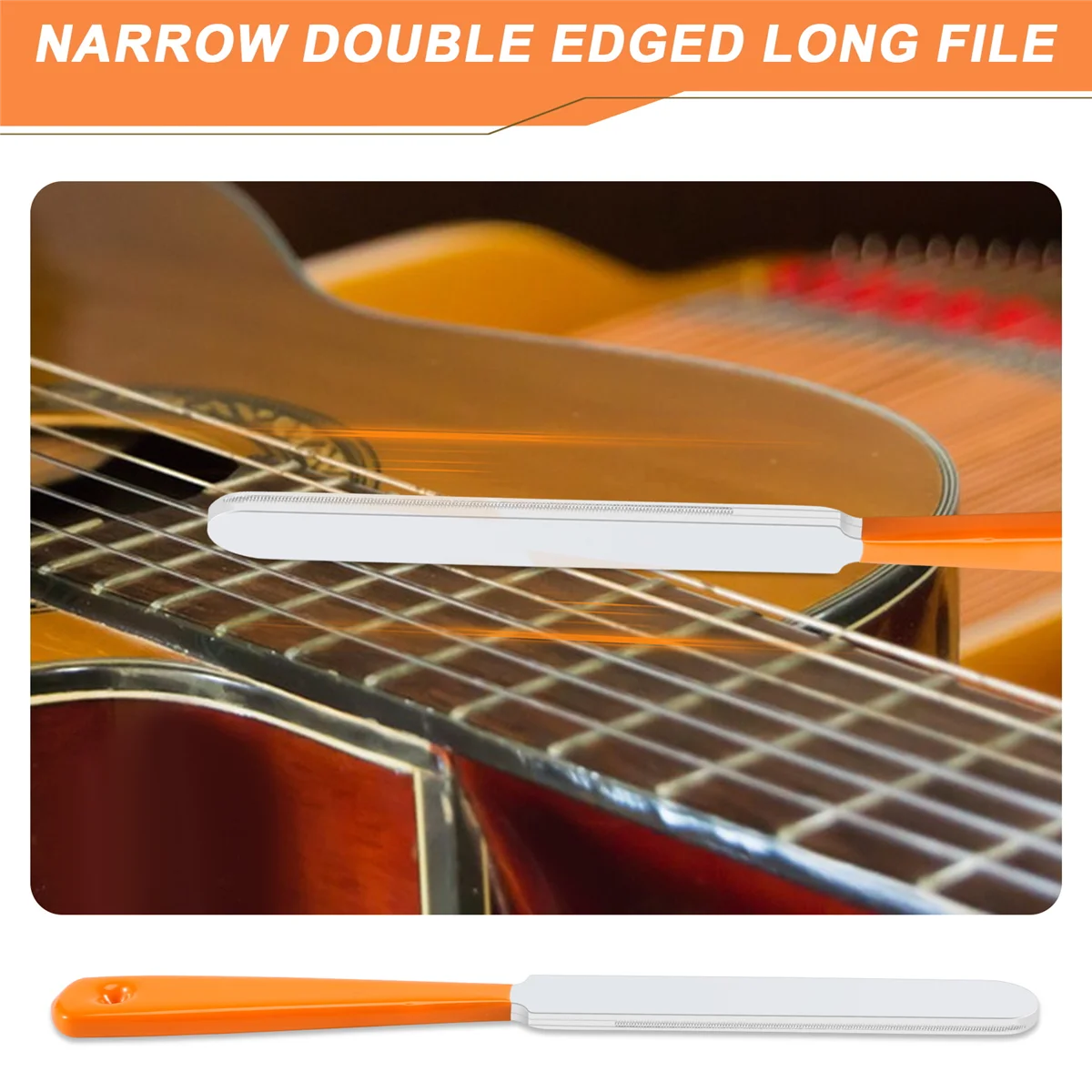 AA85 Guitar Fret Crowning Luthier File Stainless Steel Narrow Dual Tool