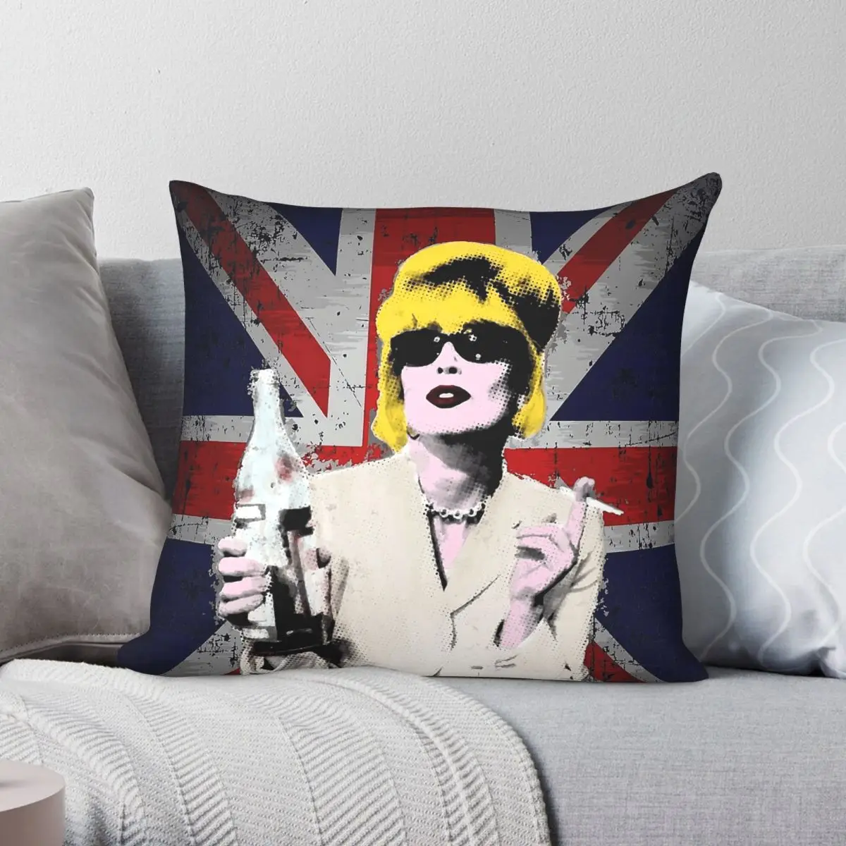 Absolutely Fabulous Patsy Stone Pillowcase Polyester Linen Velvet Pattern Zip Decor Sofa 18