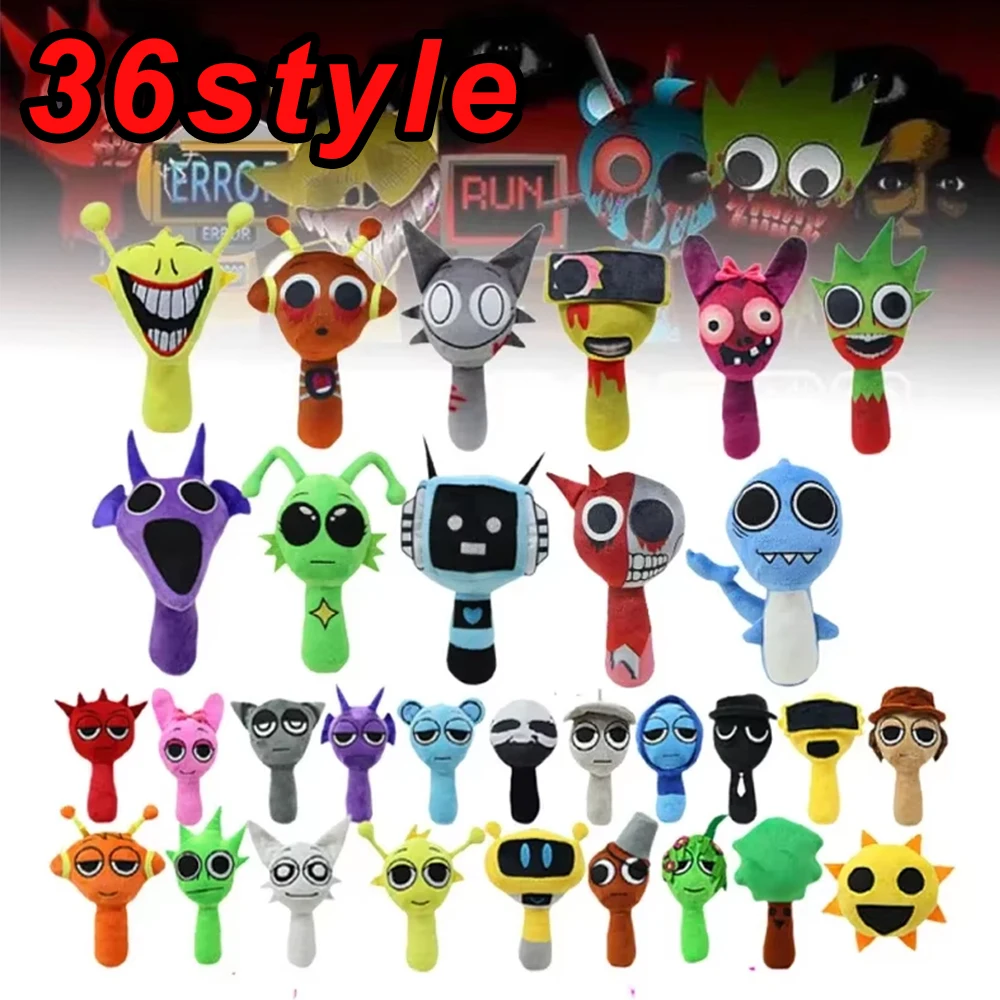 36styles Sprunki Plush Toys Sprunki Incredibox Plush Doll Sprunki Game Pillow Kids Birthday Gifts Stuffed Dolls Christmas Gift