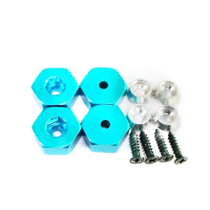 Adaptateur hexagonal de moyeu de roue de combinateur en métal, pièces de mise à niveau de voiture RC, WPL D12, C24, C34, B24, B36, MN, D90, D99, 5mm à 12mm, 4 pièces