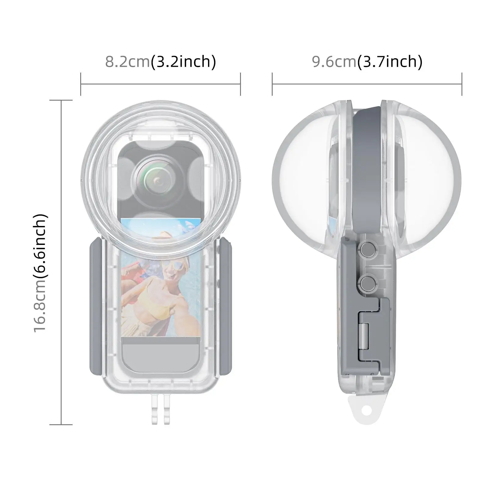 PULUZ 50m Sealed Waterproof Diving Case For Insta360 X5, For Insta360 X5 Panoramic Camera 50m Underwater Photo Protective Shell view 2