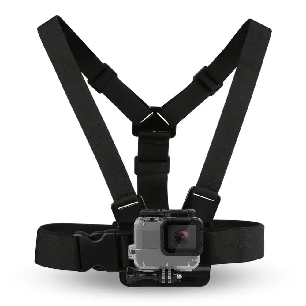 Pasek na klatkę piersiową regulowana uprząż do Gopro Hero 7 6 5 4 3 3 2 1 Xiaomi Yi SJCM SJ4000 sportowa kamera akcji