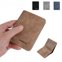 Thin Sanded Leather Multi-Card Driver's License Card Holder Simple Casual New Business Multi-Function Bifold Men's Short Wallet